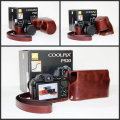Black/Brown/Coffe Camera Case Bag Leather Case Cover for Digital Camera Nikon COOLPIX P520 P510 Free Shipping