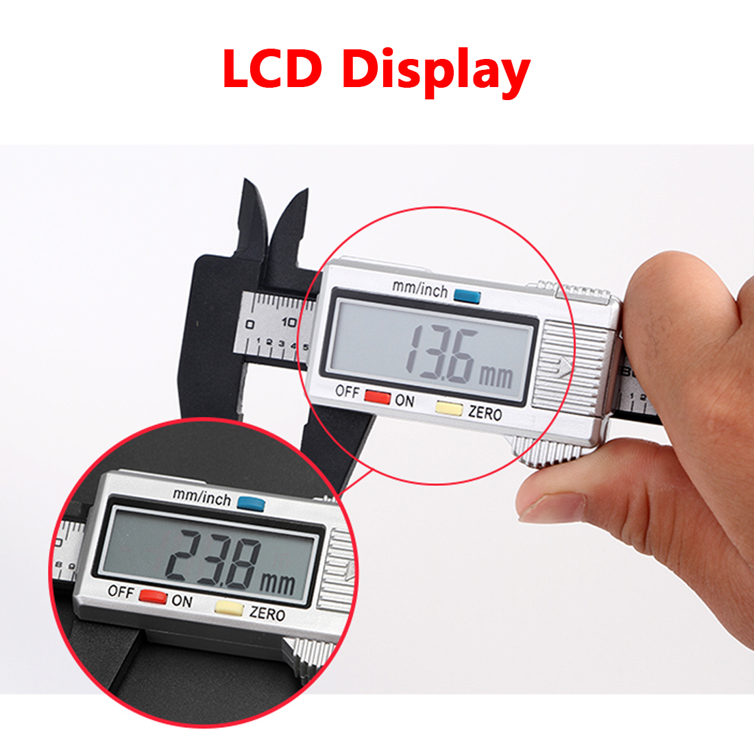 150mm Electronic Digital Caliper 6 Inch Carbon Fiber Vernier Caliper Gauge Micrometer Measuring Tool Digital Ruler