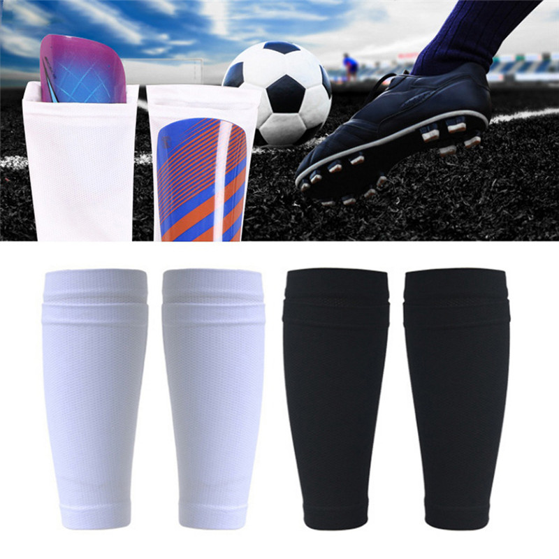 1 Pair Durable Polyester Fiber Soccer Shin Guards Practical Adult Children Football Protective Shin Guard Leg Support Sleeves