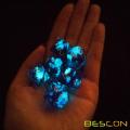 Bescon Super Glow in the Dark Nebula Glitter Polyhedral Dice Set DEEP SPACE, Luminous RPG Dice Set,Glowing Novelty DND Game Dice