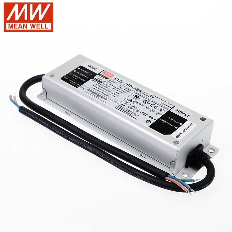 MEAN WELL ELG-100-48A-3Y 96W 2A 48V LED Power Supply 110V/220VAC to 48V DC 2A PFC waterproof IP65 Meanwell Adjustable led driver