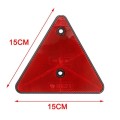 Red Triangular Reflector Screw Fit Rear Triangle For Trailers Waterproof Protection Sun Cold Truck Reflector Caravans 1pc P6M9
