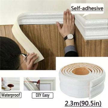 3D Waterproof Wallpaper Border Peel and Stick Wall Decal Self Adhesive Wall Ceiling Bathroom Kitchen Tiles Sticker