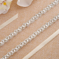 Diamond Belt Silver Rhinestone Wedding Belt Sash Crystal Bridal Belt For Wedding Gown Y135S