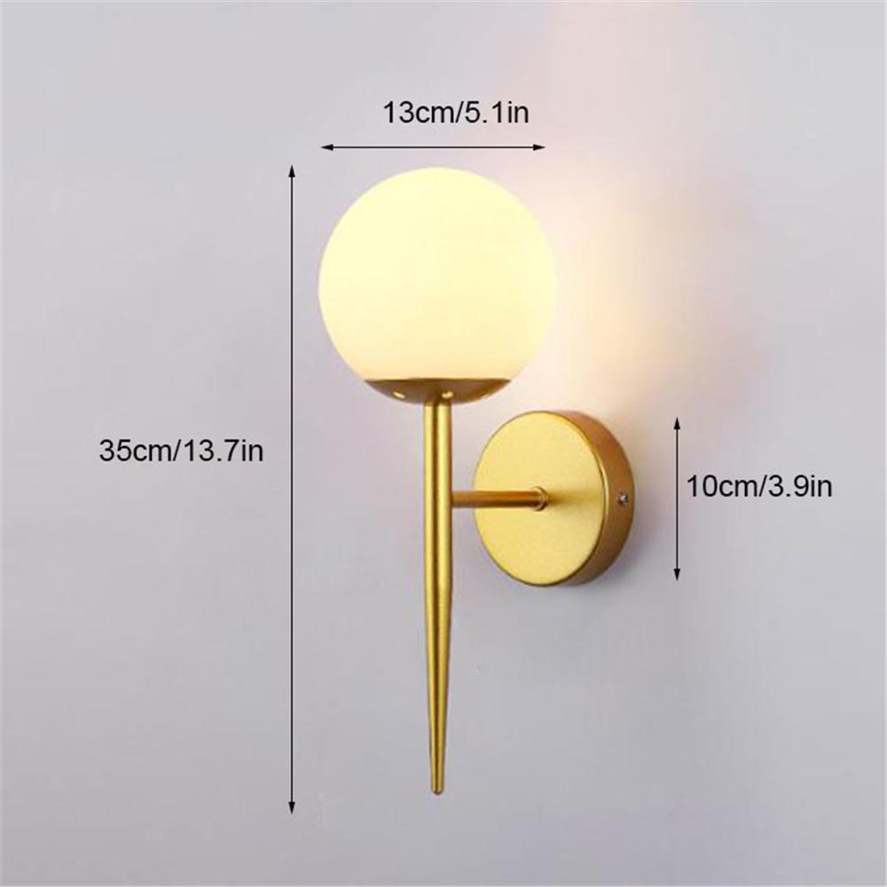 Gold Black Globe Wall Mounted Bedside Wall Lamp Bathroom Vanity Light Fixture Wall Sconce Light Fixtures