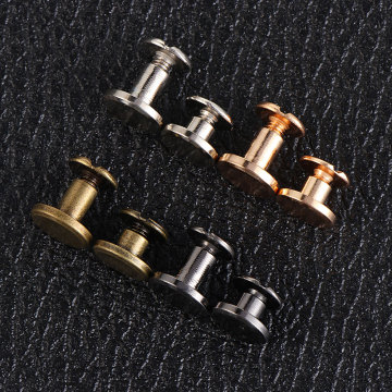 10PCS Round Brass Metal Nail Rivets Screw Scrapbooking Cloth Button Leather Craft Garment Hats Shoes Decoration Nail DIY Crafts