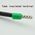1000 PCS E0308 Tube pre-insulating terminal insulated cable wire connector crimp terminal (type TG-JT) AWG #24 VE0308