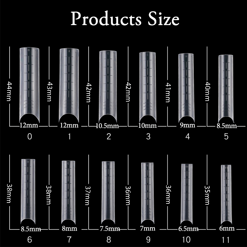 Dual Nail Forms 60pcs French False Tips Builder Poly UV Nail Gel System Acrylic Nail Art Decorations Long Full Cover Easy Tools