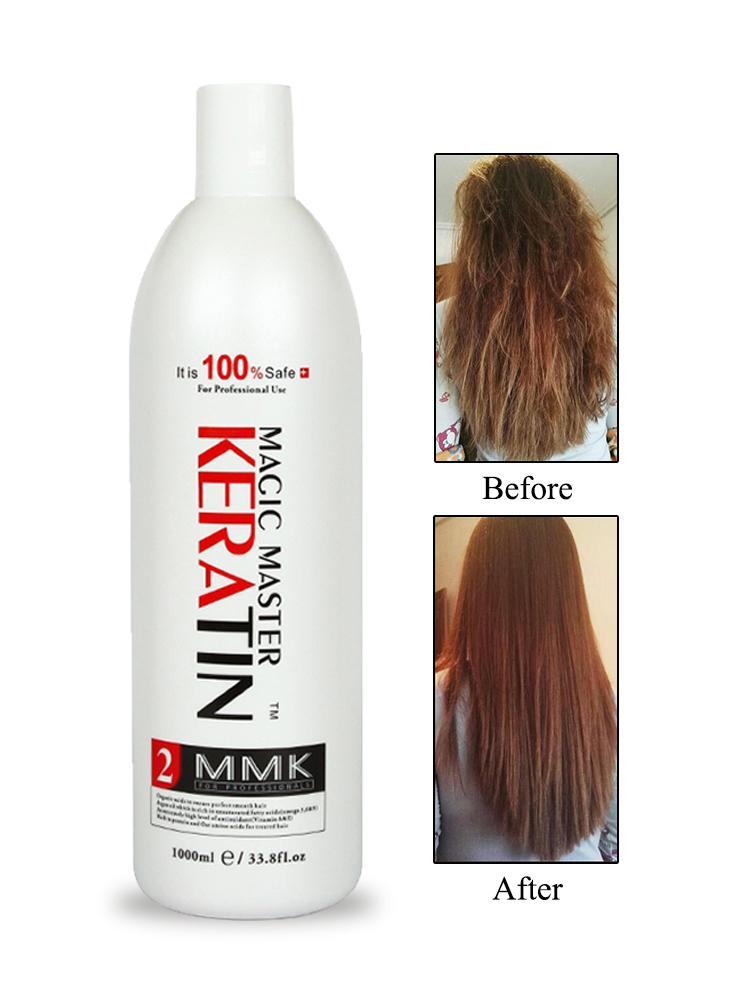 Keratin1000ml Without Formalin Magic Master Fresh Smelling Keratin Hair Treatment Straight and Helpful for Damaged Frizzy Hair