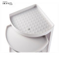 Rotatable bathroom shelf Plastic Triangle Storage Rack Wall-absorbing Cosmetic Storage Box Free Punching Bathroom Accessories