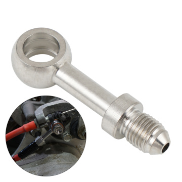 AN3 Brake Hose Banjo Fitting Adapter Eye for Braided PTFE Brake Hose Ends Fitting Hose Adapter Stainless Steel ATV UTV