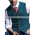Men's Plaid Vest Tweed Wool Waistcoat Slim Fit Lapel Plaid Suit Vest Casual Groomsmen Vest Green/Brown/Black
