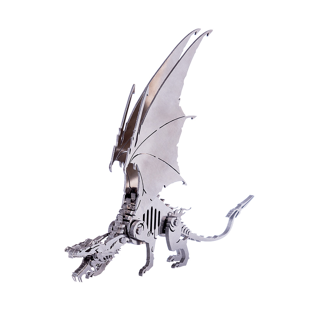 DIY Assembled Model Kit 3D Stainless Steel Assembled Detachable Model Puzzle Ornaments - Ice Dragon