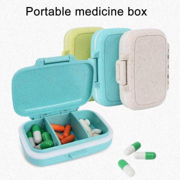 Portable Pill Case 3 Compartment Travel Vitamin Divider Container Storage Box Medicine Organizer can CSV