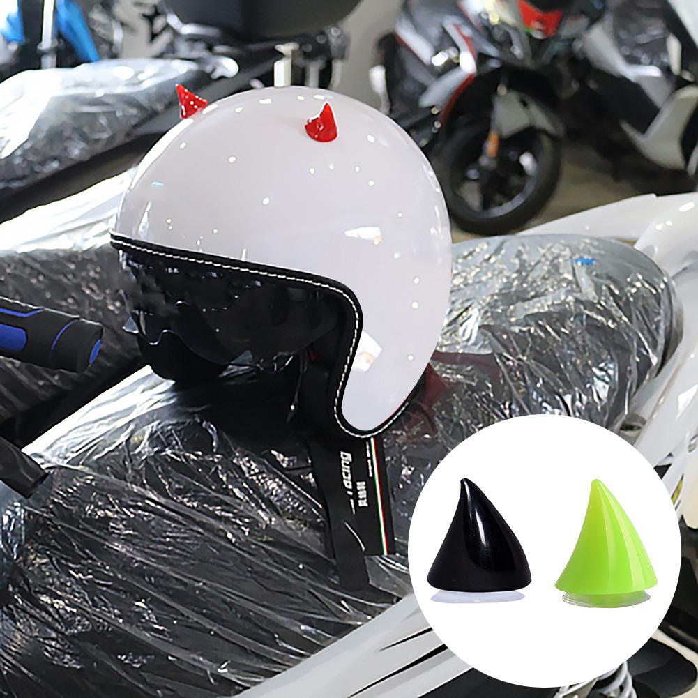Motorcycle Helmet Corner Plastic Resilient Silicone Suction Cup Soft Horn Decoration Headwear Rubber Horn Decoration Accessories
