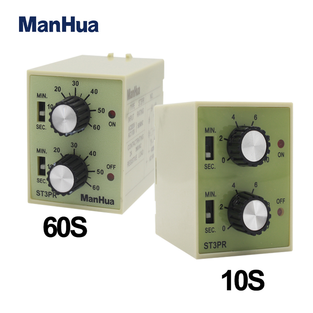 ManHua ST3PR electrical time relay Electronic Counter relays digital timer relay with socket base