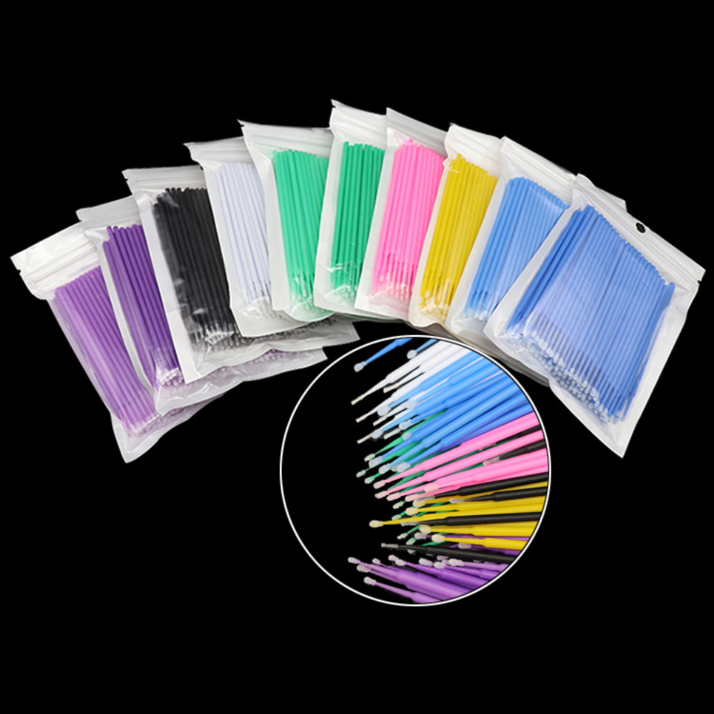 2019 New 100Pcs/1 Pack Disposable Plastic Makeup Brushes Swab Microbrushes Eyelash Extension Lint Free Tool Applicators Mascara