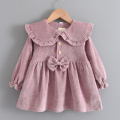 2020 New Spring Newborn Baby Girls Dress Baby Girls Long Sleeve Princess Dress Christmas Solid Color Kids Clothes Red Baby Dress