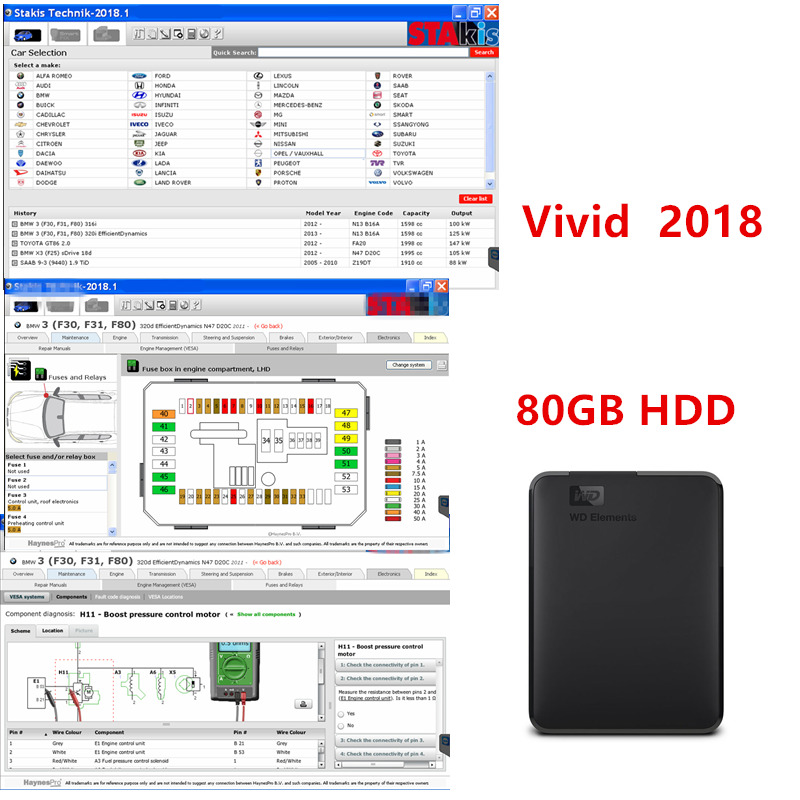 2020 Automotive Vivid Workshop DATA 2018.1v( (Stakis-Technik) support more Europe car model auto repair software multi-languages