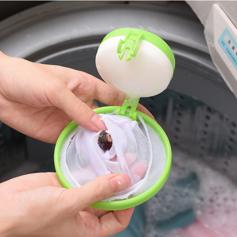 Laundry Balls Discs Hair Removal Catcher Filter Mesh Pouch Cleaning Balls Bag Dirty Fiber Collector Washing Machine Filter