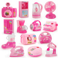 Girl Pretend Play Mini Electric Pink Girl Appliances Kids Plastic Iron Plastic Toy Simulation Safrty Light-up Home Baby Children