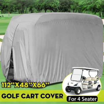 285X122X168cm 4 Passengers Golf Cart Cover 210D Oxford Waterproof Club Car Roof Enclosure Rain Cover Golf Accessories