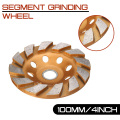 100mm/4inch Segment Grinding Wheel HGS 8 Holes Diamond Grind Cup Disc Concrete Granite Stone Grinder DIY Power Tool