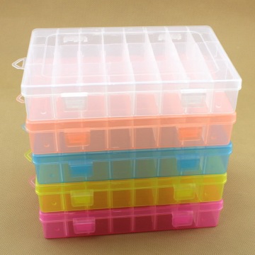 24 Grids DIY Tools Packaging Box Portable Electronic Components Screw Removable Storage Screw Jewelry Tool Case Colorful Plastic