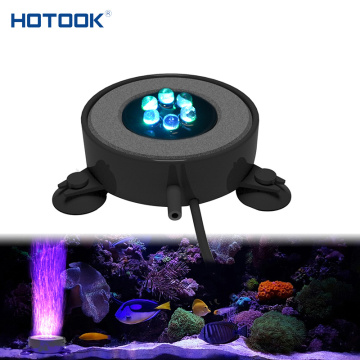 LED Aquarium Light RGB Color Changing Submersible Fish Tank Lamp With Air Bubble Stone