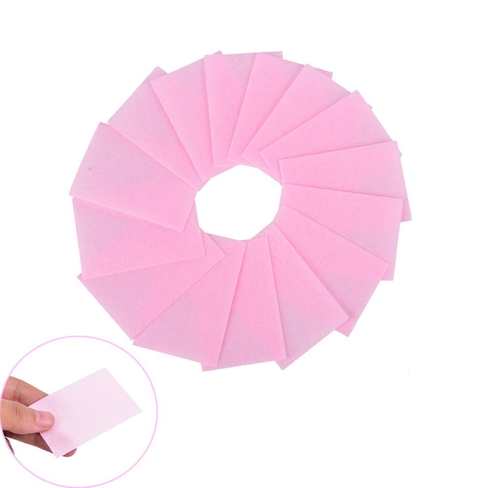 100 Pcs Pink Lint-Free Wipes All For Manicure Nail Polish Remover Pads Paper Nail Cutton Pads Manicure Pedicure Gel Tools