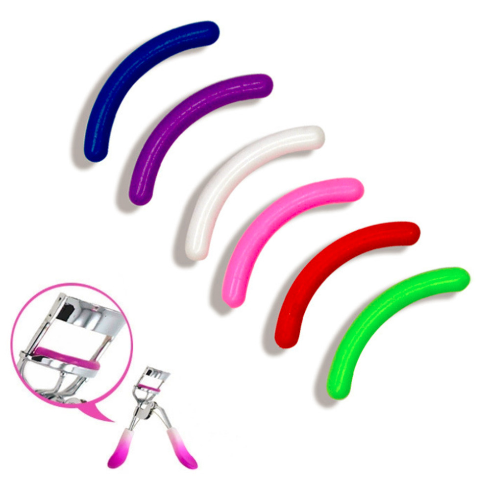 Mini Eyelash Curler Replacement Silicone Pads Refill Rubber 6PCS Random Colors Makeup Eye Lash Curling Accessories Tools