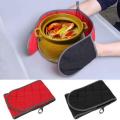 Double-head Microwave Glove Potholder Gloves Mitts Kitchen Potholder Mat For BBQ Insulation Gloves Hot Oven Mitts Baking