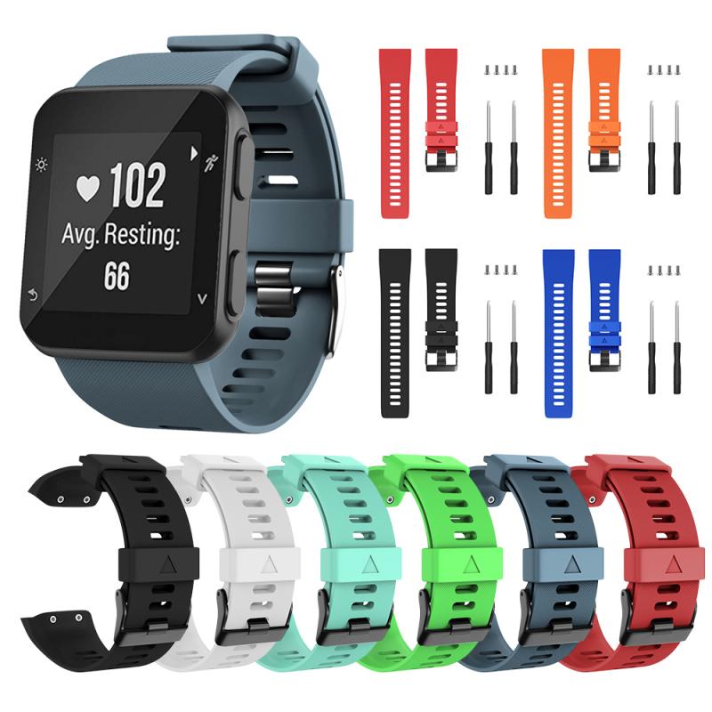 10 Colors Sport Silicone Watchband Strap For Garmin Forerunner 35 Smart Bracelet Watch Band Colorful Wristband Smart Accessories