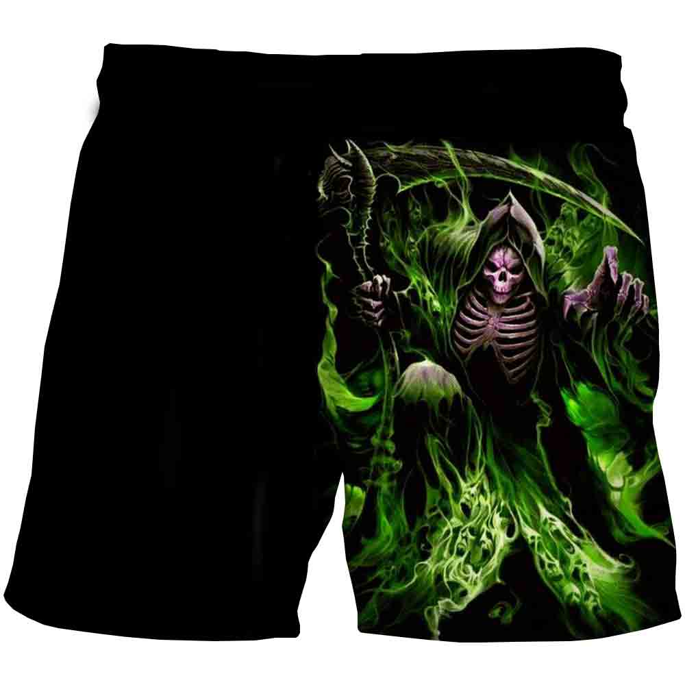 Very Cool Skull Boy's Shorts 3D Printed Shorts Breathable and Comfortable Casual Girl Shorts Teenager Fashionable Skull Shorts