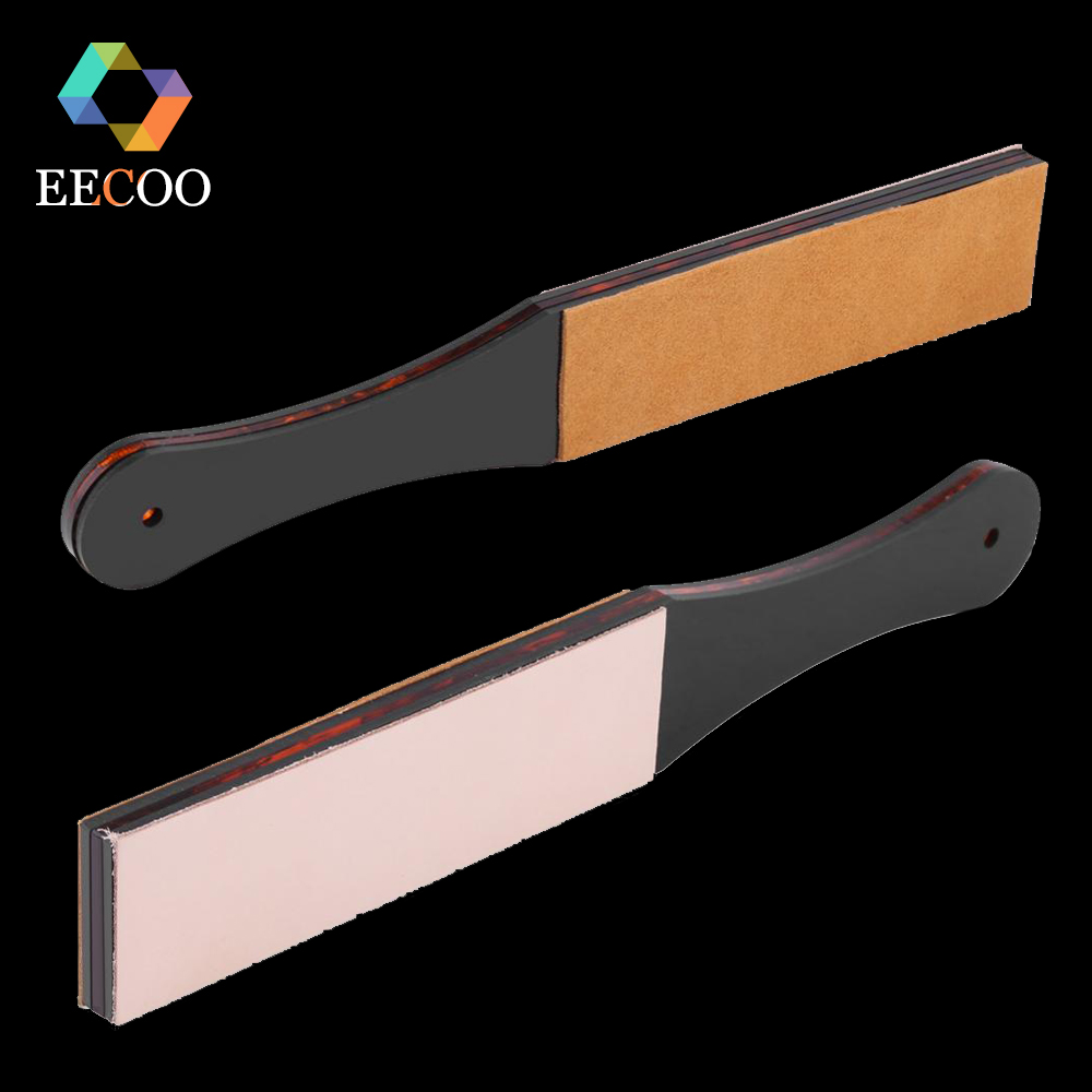 Manual Double-layer PU Leather Shaving Strop Straight Razor Sharpener Strap Belt Necessary Shaving Strap Tool Knife Sharpener