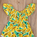 0-24M Newborn Baby Girl Fly Sleeve Watermelon Romper Jumpsuit Playsuit Headband 2PCS Outfits Summer Clothes