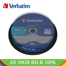 Verbatim BD-R DL 50GB 6X Blu-ray Blank Disc Double Dual Layer Recordable Media Branded Lot Blue Ray Disk Compact Data Storage