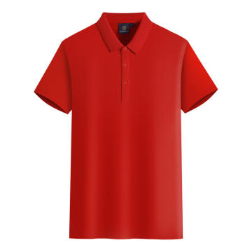 New plain men's POLO shirt with short sleeves and lapels