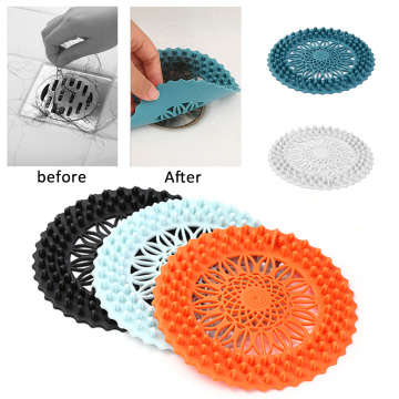 Anti-blocking Floor Drain Cover Filter Mesh Sewer Kitchen Vegetables Sink Filter Non-Slip Bathroom Hair Filters Sink Strainers