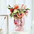 14.5*24.2cm Creative Nordic style Resin vase Cute girl bubble gum Decorative flower pot modern lovely Art decoration Flower