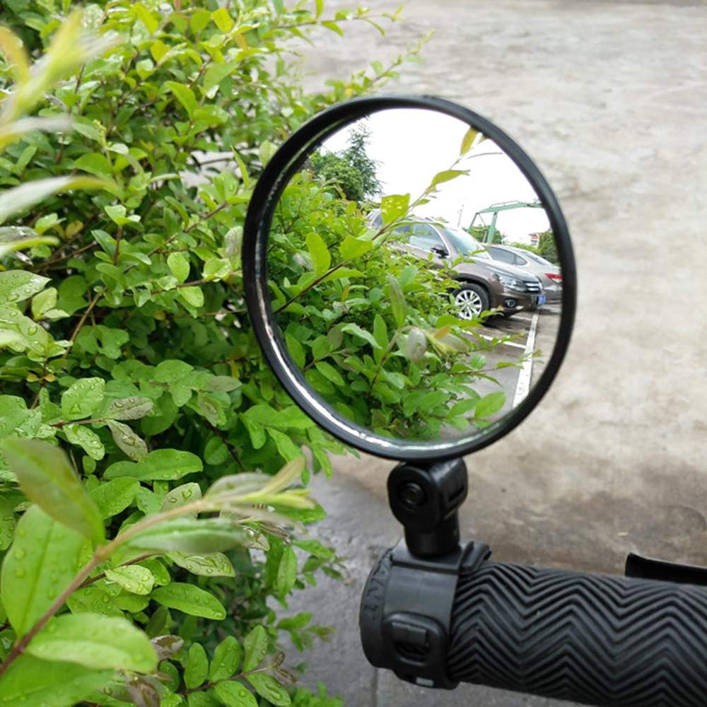 1PC Bicycle Rearview Handlebar Mirror Silicone 360 Adjustable Wide-angle Convex Mirror Mountain Bike Mirrors Bicycle Accessories