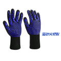 1 Pc BBQ Gloves High Temperature Resistance Silicone Fireproof Barbecue Heat Insulation Grill Microwave Oven Mittens