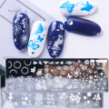 1pc Nail Art Stamping Plate Lace Flower Butterfly Geometry Nail Art Stamp Templates Manicure Printing Stencil Tool JISTZH01-12-3