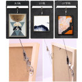 1set Adjustable Hanger Hooks photo frame Wall Hook 0.5-3M long steel wire Professional Art Gallery Display Hanging Accessories