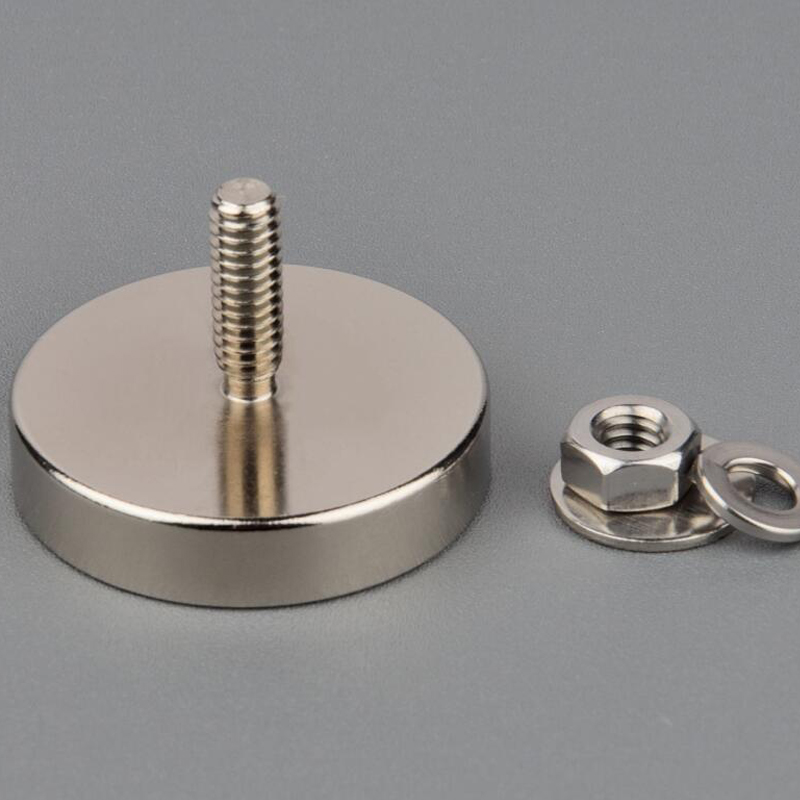 194lb High Magnet Strong Large Neodymium Magnets Power Fixed Magnetic Material Base Base with 1/4''-20 Male Threaded Stud
