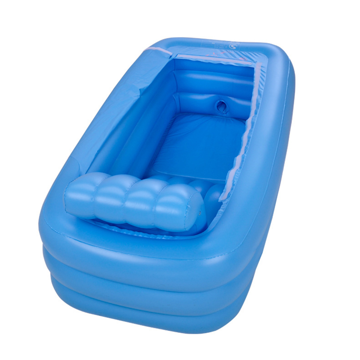 Portable Inflatable Bathtub Home Thickening Folding Barrel Can Sit Lie Plastic PVC Inflatable Bath Tub Adults 165 x 85 x 45 cm