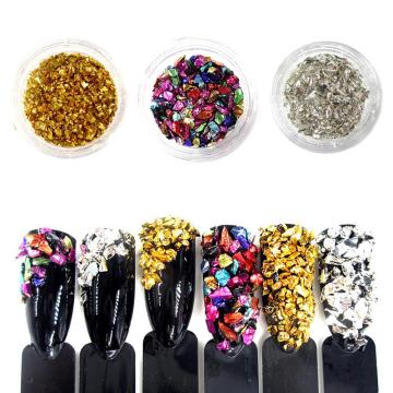 1 Pot Irregular Gravel Crushed Stone DIY Tips 3D Manicure Nail Art Decoration Newest