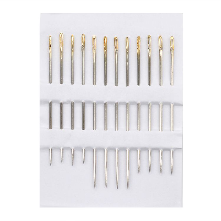 12Pcs Stainless Steel Antijumper Multi-size Hand Sewing Needles Popular DIY Darning High Thick Big Eye Self-Threading Embroidery
