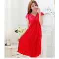 Free shipping women red lace sexy nightdress girls plus size Large size Sleepwear nightgown night dress skirt Y02-4