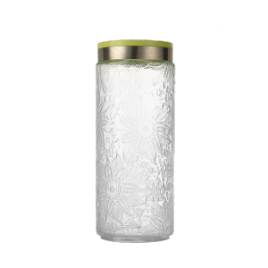 Glass storage jar